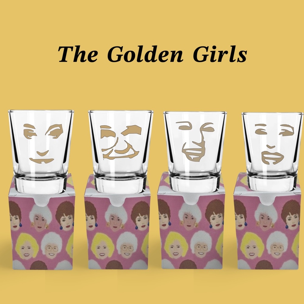 The Golden Girls SHOT GLASS SET w/ GIFT BOXES